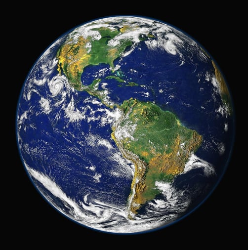Earth square background